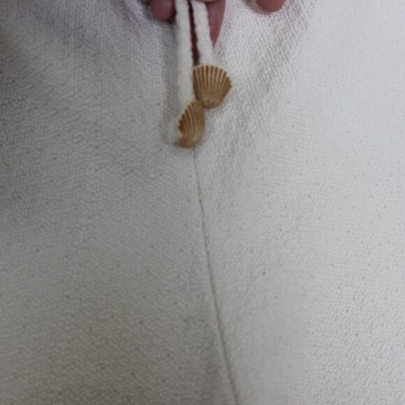 Lydia's Seaside Collection  Large Drawstring‎ w/Seashell Bead Wide Leg Pants - Picture 3 of 8